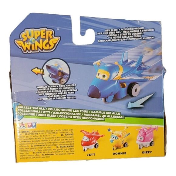 Super Wings Vroom n Zoom Blue Airplane Jerome Series 1 Auldey 2015 - Picture 2 of 2
